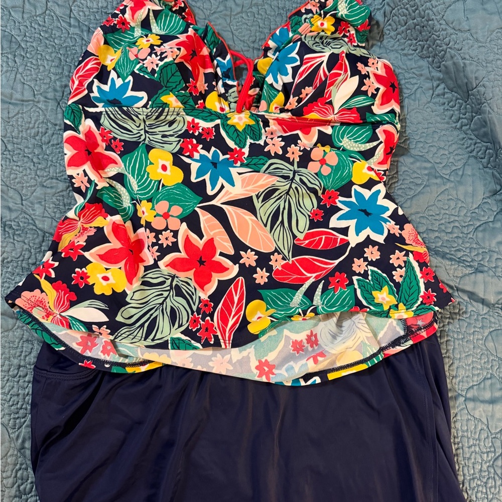 Kim Rogers Floral Print Tankini